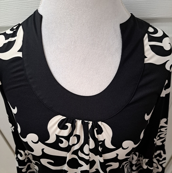 INC International Concepts Black & White Tunic Top   Size S - Picture 2 of 8